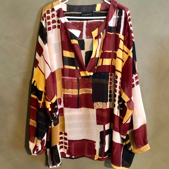 Lane Bryant Tops - ❗️FINAL❗️”Lane Bryant” Semi Sheer Color Tunic